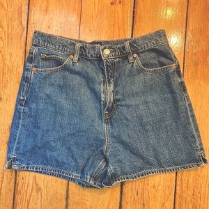 GAP high waisted mom jean shorts